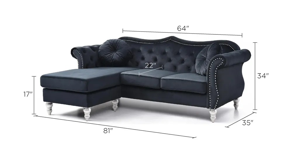 Hollywood Sectional Sofa Dimensions