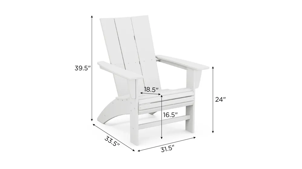 Modern Curveback Adirondack Chair Dimensions