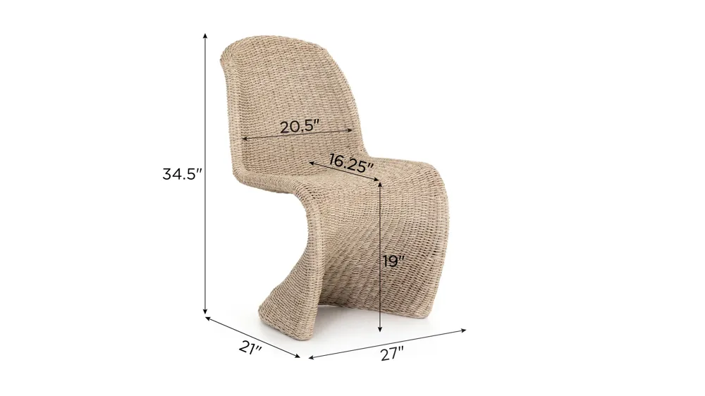 Mable Outdoor Dining Chair Dimensions