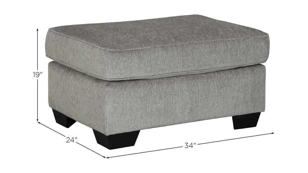 Adelson Chenille Ottoman Dimensions