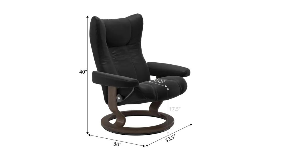 Wing Large Classic Recliner Dimensions