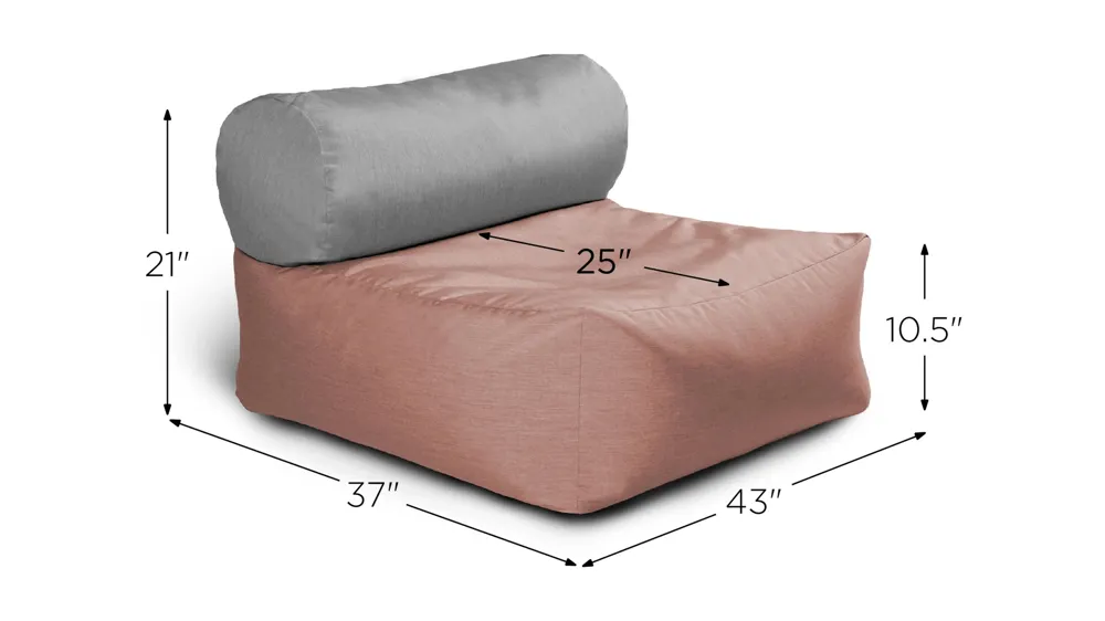 Kensington Large Outdoor Lounge w/ Bolster Dimensions