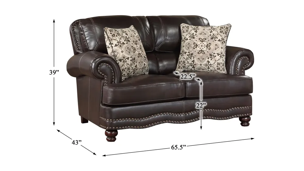 Anslee Love Seat Dimensions
