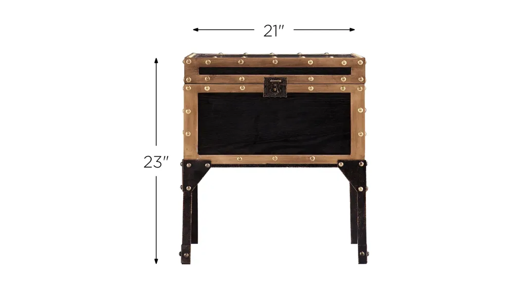 Ventnor Travel Trunk End Table Dimensions