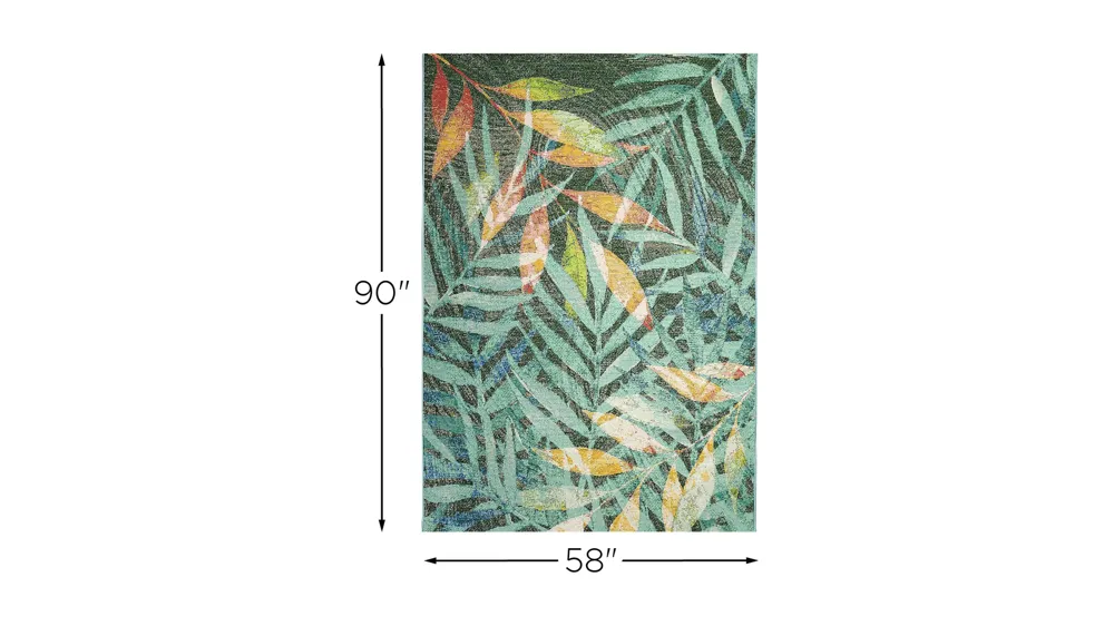 Marina Leaves Indoor/Outdoor Rug Dimensions