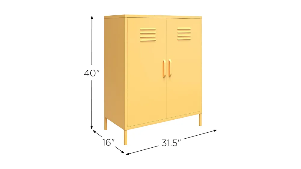 Novogratz Cache Two Door Metal Locker Storage Cabinet Dimensions