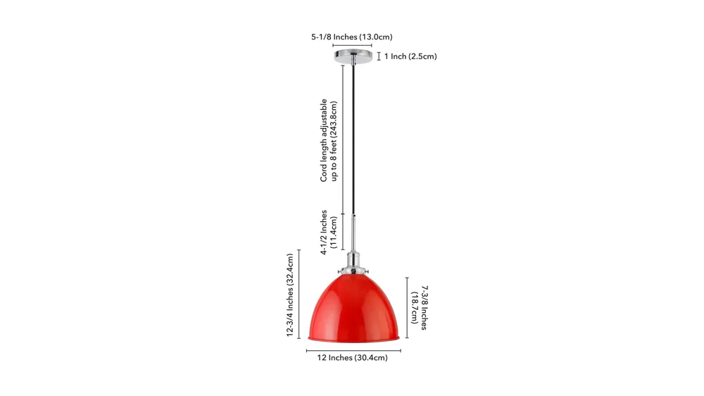 Pari Pendant Dimensions