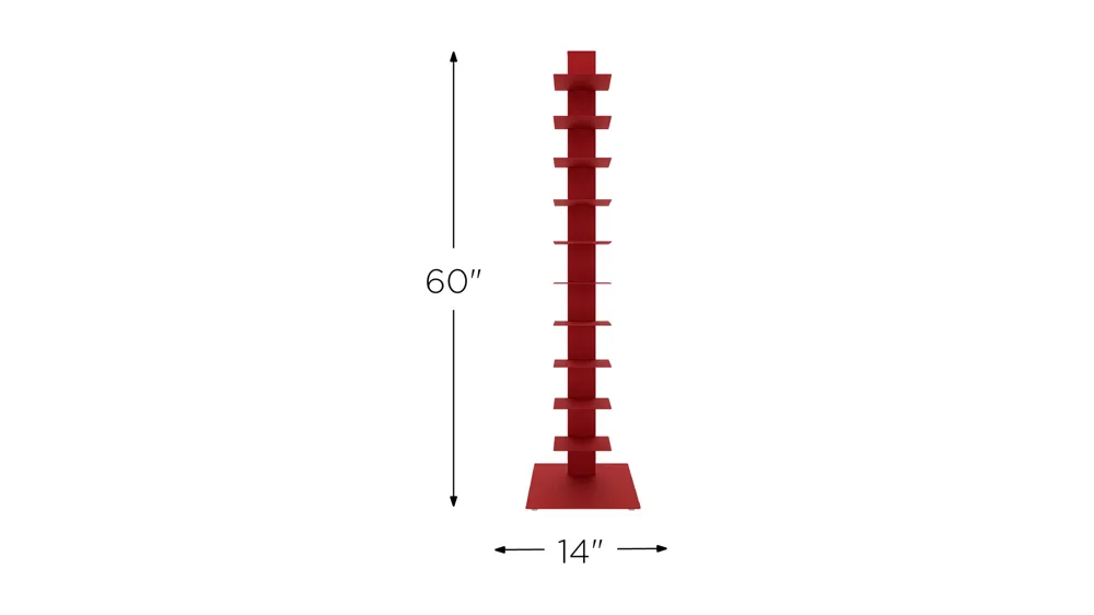 Sapiens 60" Bookcase Tower Dimensions