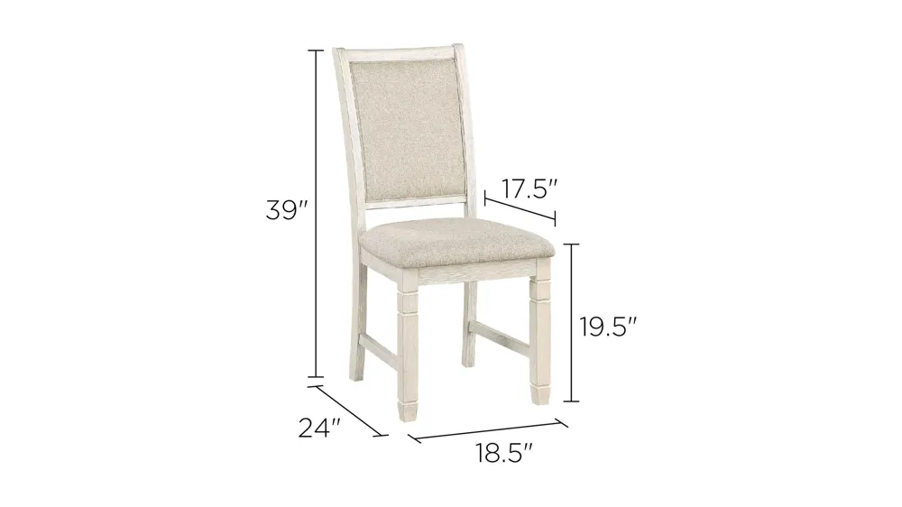 Arlana Dining Chair (Set of 2) Dimensions