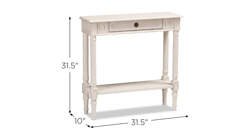 Ariella 1-Drawer Console Table Dimensions