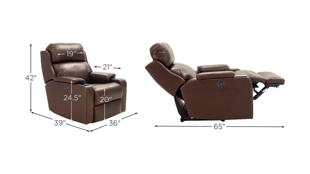 Jett Power Wallaway Recliner Dimensions