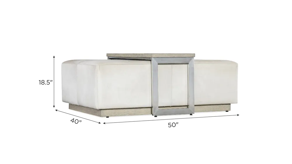 Melange Bridged Cocktail Table Dimensions