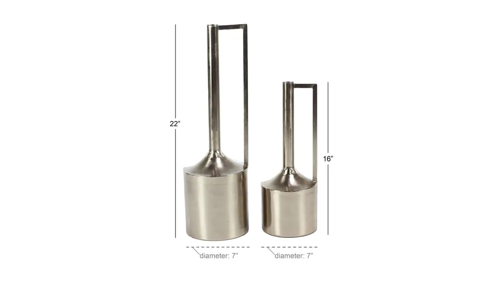 Ivy Collection Auckland Vase Set of 2 Dimensions