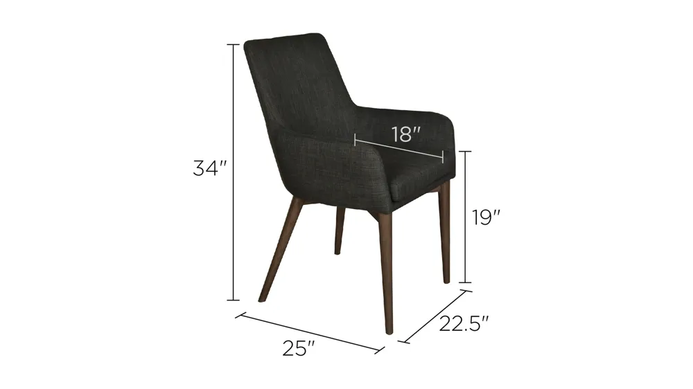 Fritz Arm Chair-Set of 2 Dimensions
