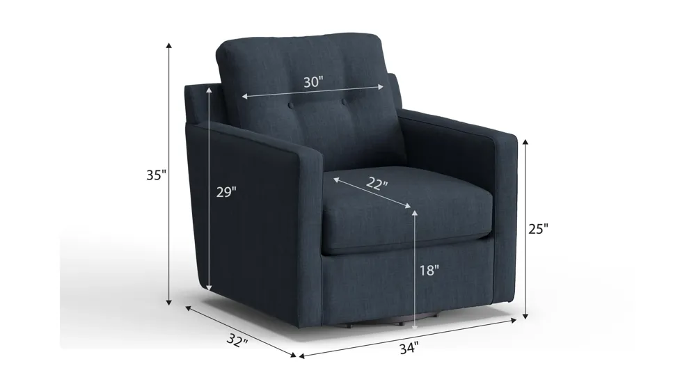 ModularOne Swivel Chair Dimensions