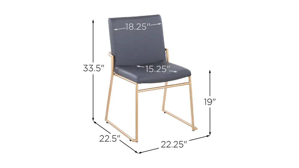 Dutchess Dining Chairs - Set of 2 Dimensions