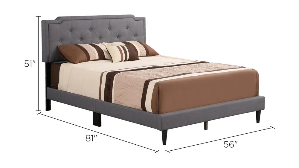 Deb Upholstered Bed Dimensions