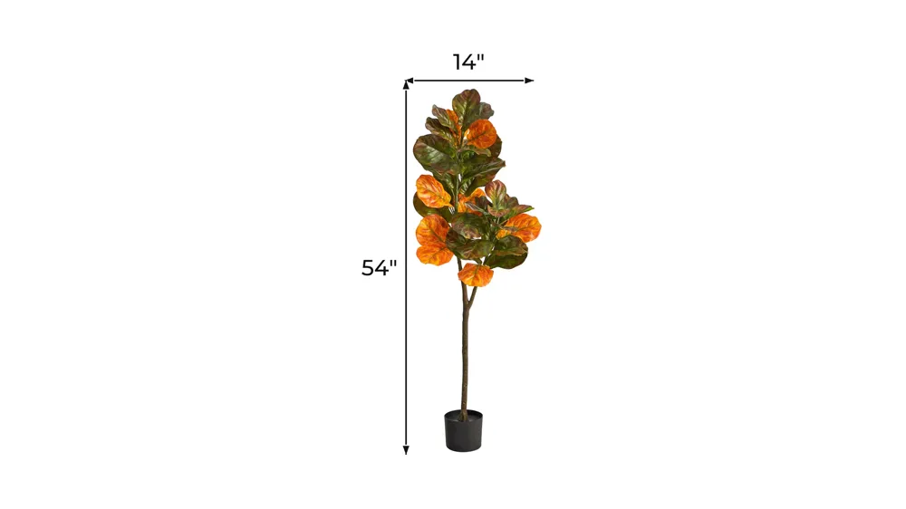 Fall foliage 4.5ft Fiddle Leaf Tree Dimensions
