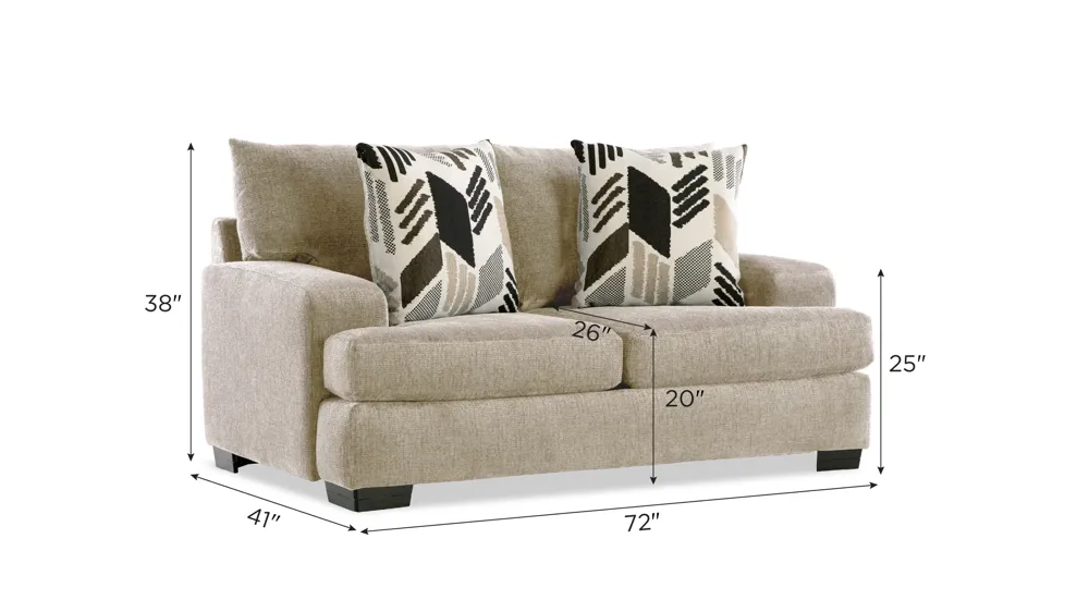 Cooper Loveseat Dimensions