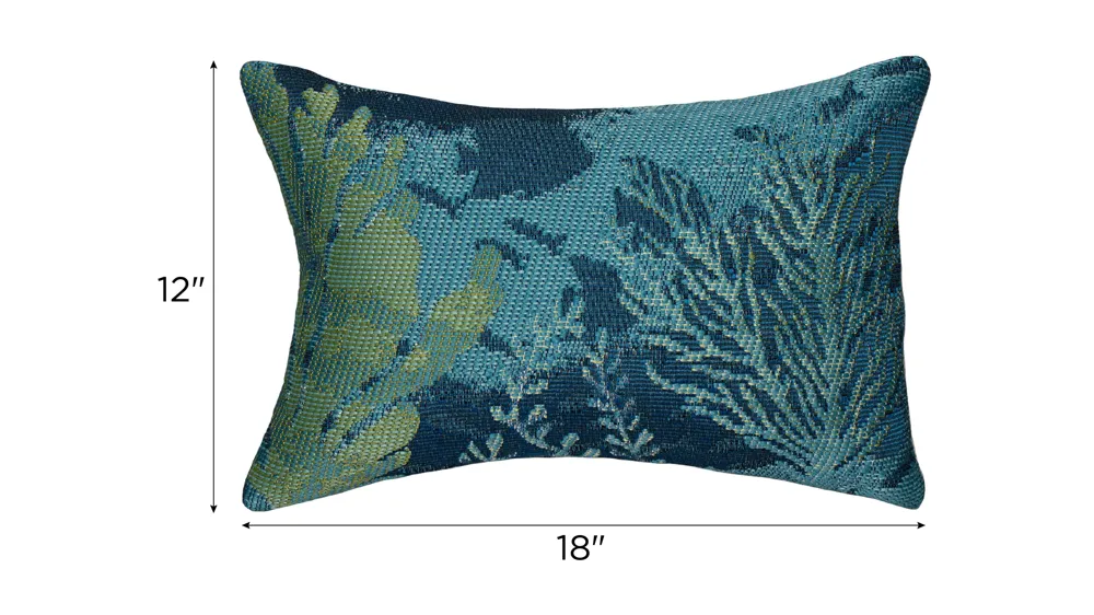 Marina Coral Garden Indoor/Outdoor Pillow Dimensions