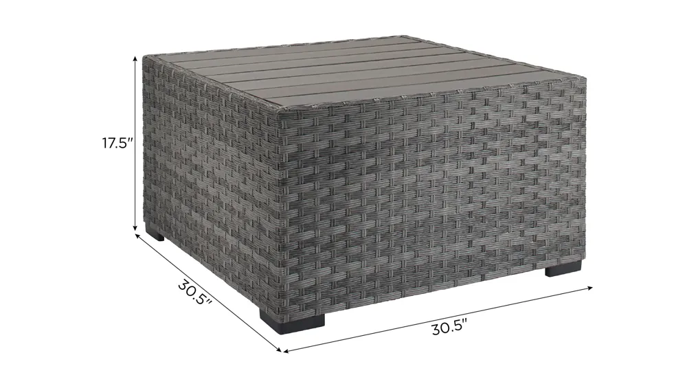 Palm Isle Outdoor Cocktail Table Dimensions