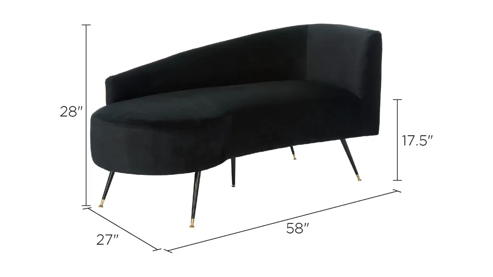 Phoebe Parisian Settee Dimensions