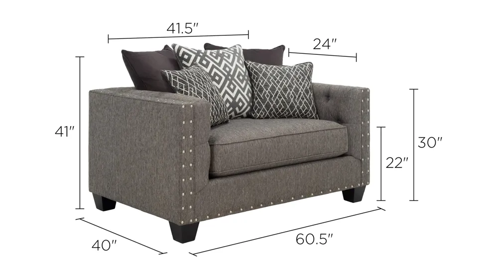 Carrington Chair-and-a-half Dimensions