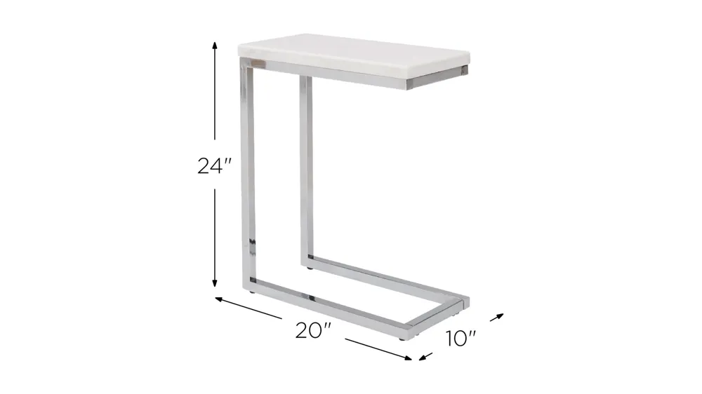 Sabrina Chairside Table Dimensions