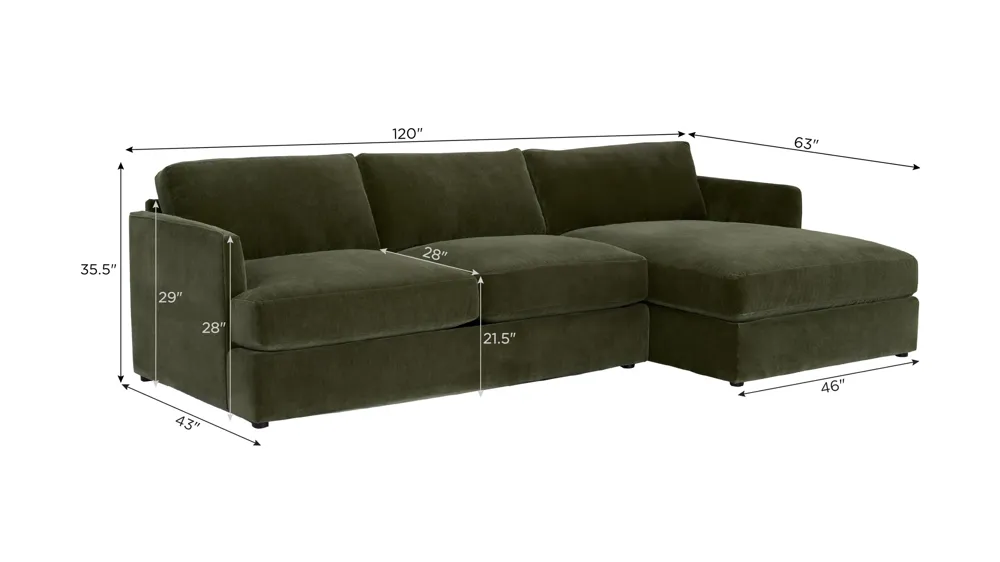 Everest 2-pc. Sofa Chaise | Raymour & Flanigan