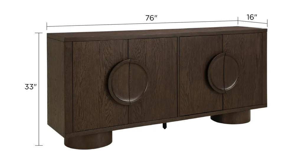 Veeda 4 Door Accent Cabinet Dimensions
