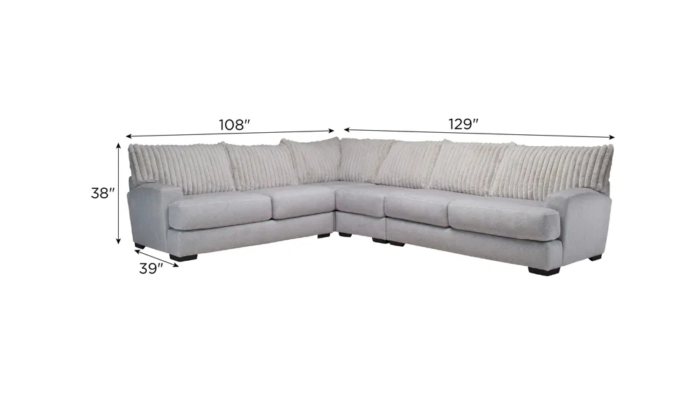 Mondo 4-pc. Sectional Dimensions