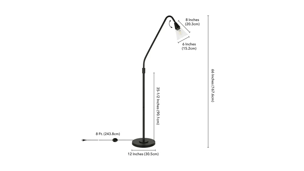 Helios Arc Floor Lamp Dimensions