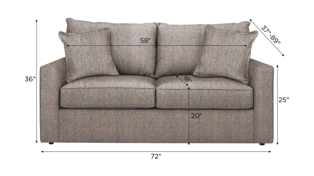Trayce Chenille Full Sleeper Sofa Dimensions