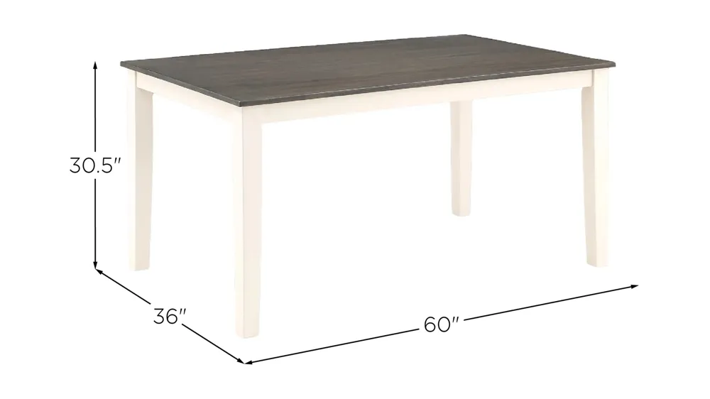 Rowan 6-pc. Dinette Set Dimensions