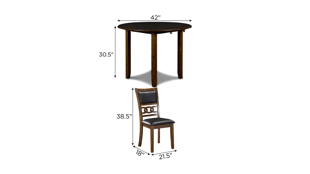 Millie 3-pc. Dining Set Dimensions