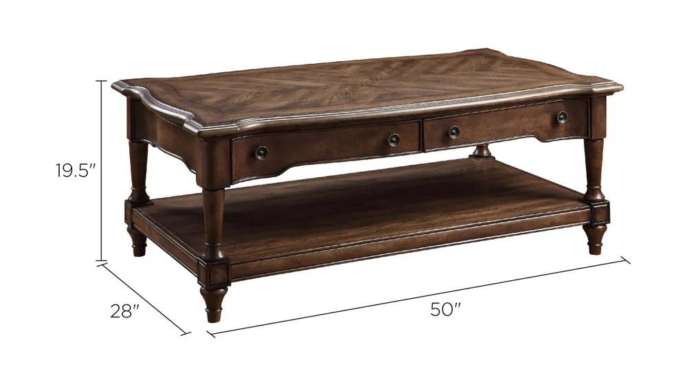 Moorewood Park Cocktail Table Dimensions