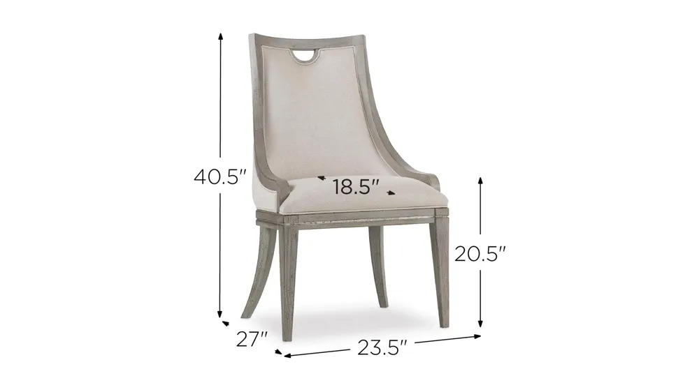 Sanctuary Upholstered Side Chair - Set of 2 Dimensions