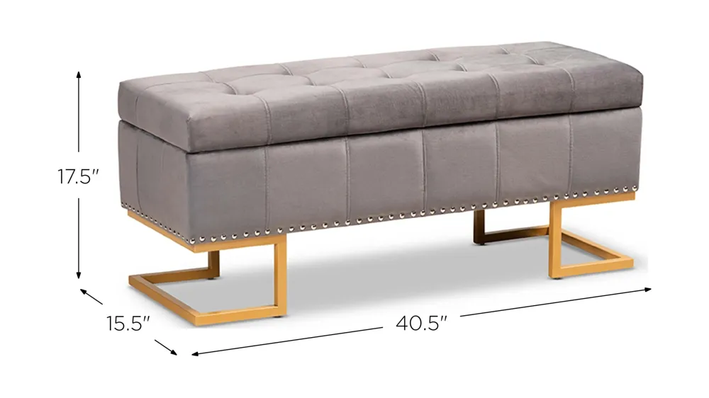 Ellery Storage Ottoman Dimensions
