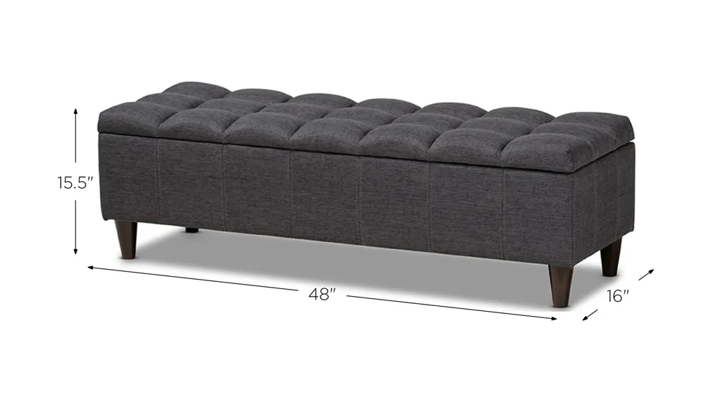 Brette Storage Bench Ottoman Dimensions