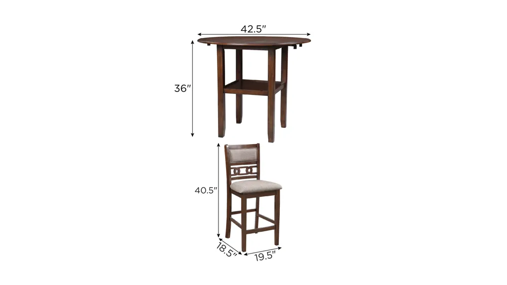 Millie 3-pc. Counter Dining Set Dimensions