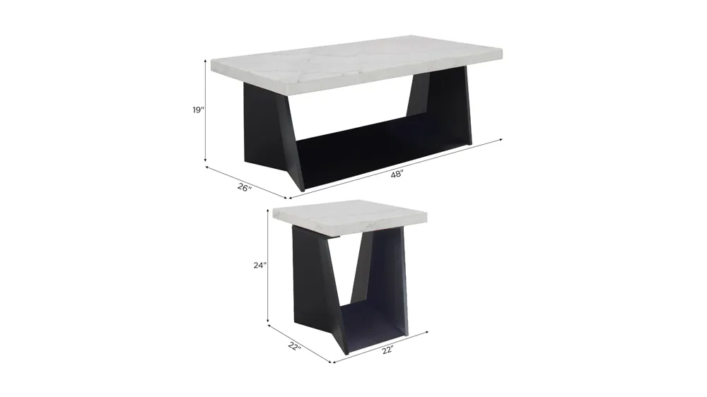 Mahal 3-pc. Occasional Table Set Dimensions