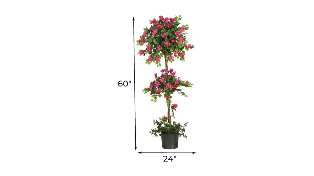 Mini Bougainvillea Artificial Topiary Dimensions