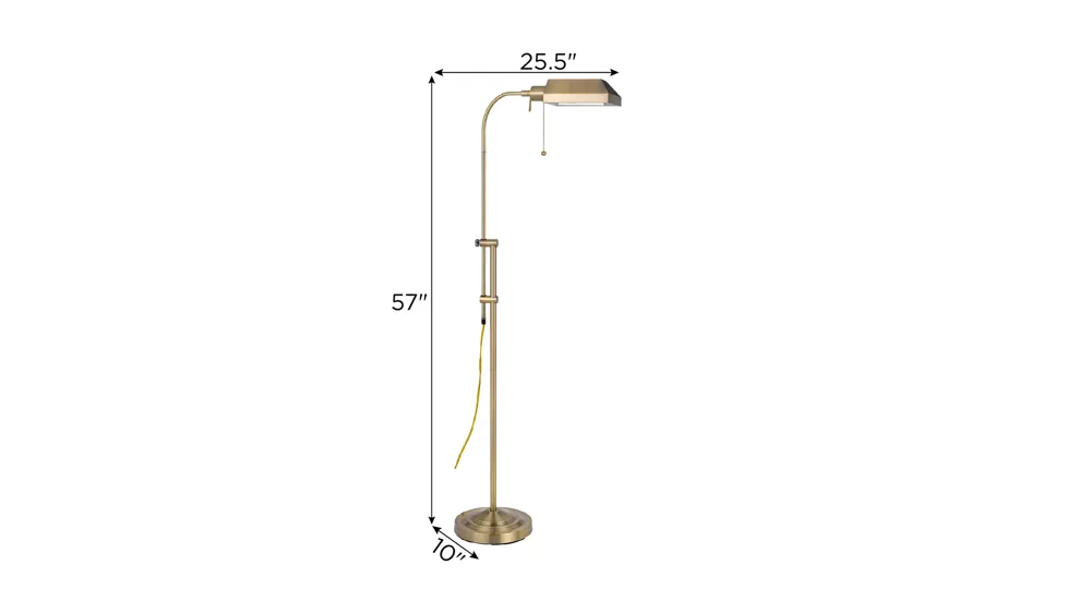 Pharmacy Floor Lamp w/ Adjustable Pole Dimensions