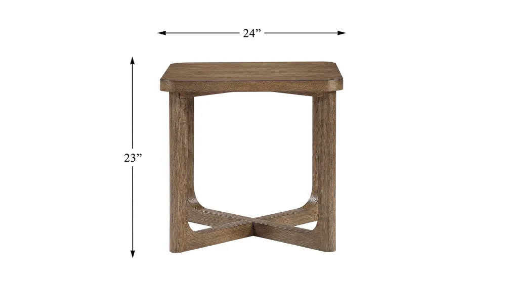 Almond End Table Dimensions