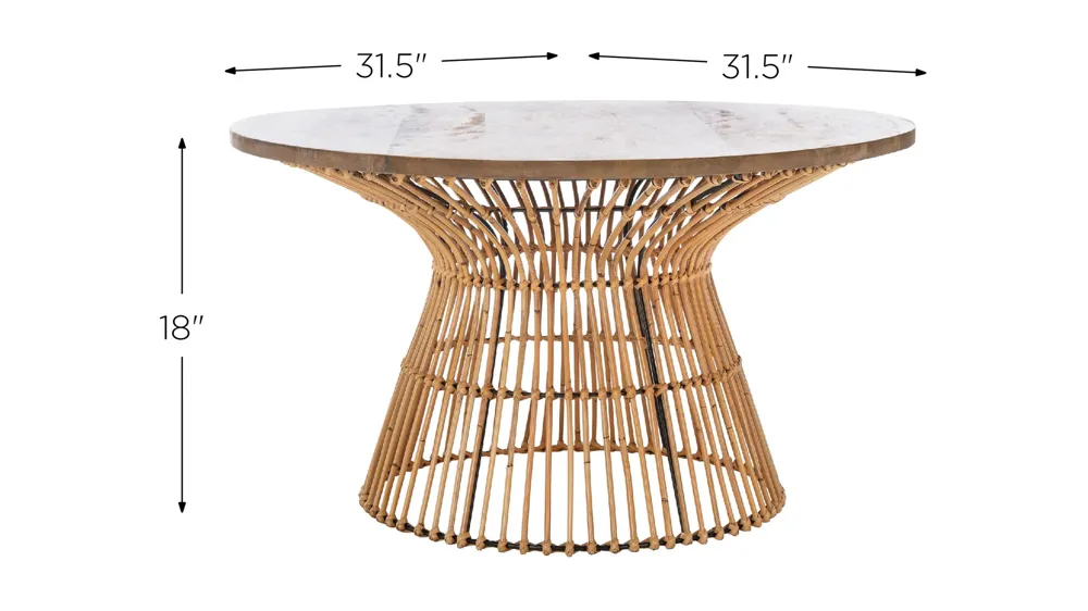 Rocco Round Coffee Table Dimensions