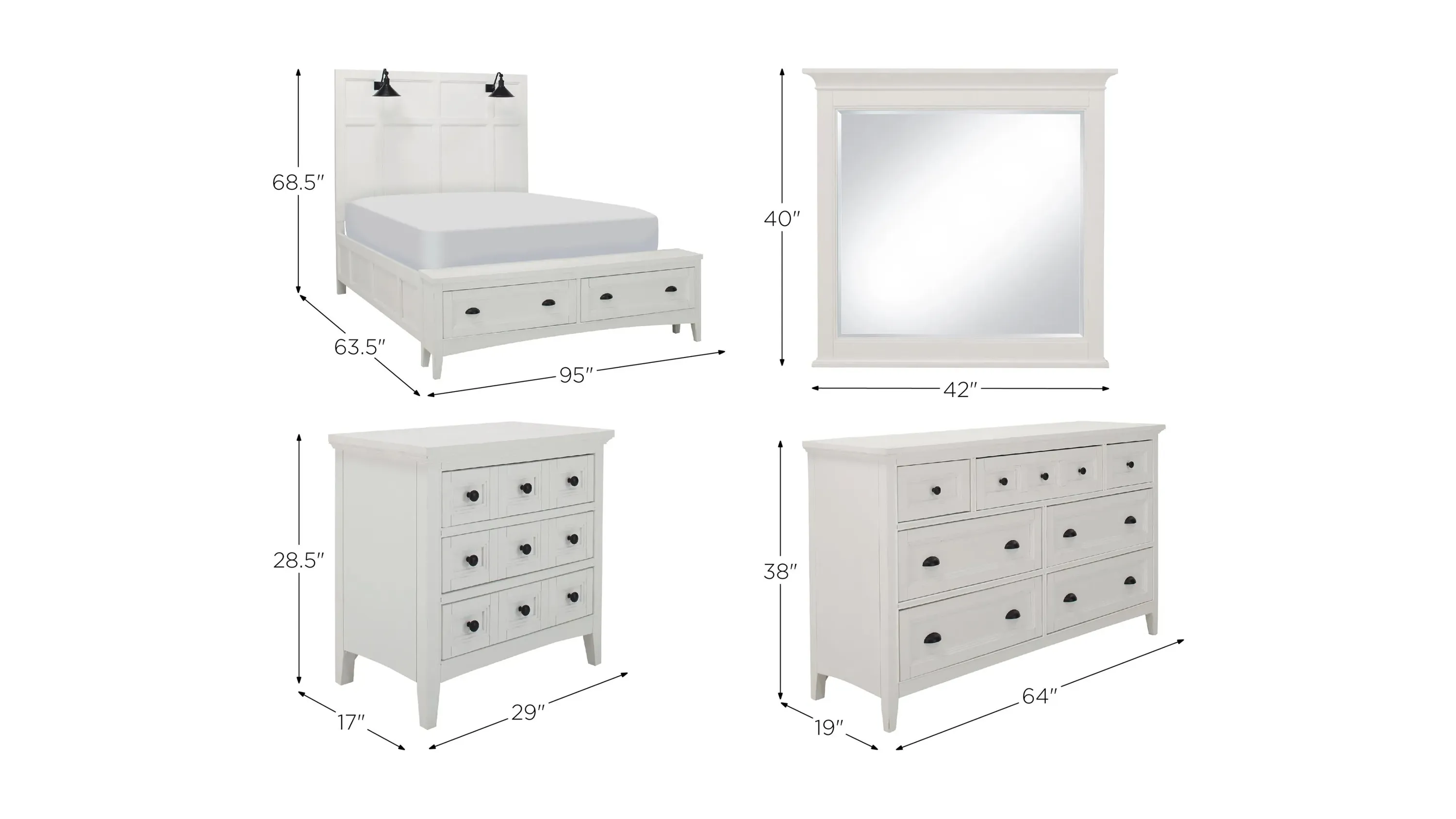 Ikea Hemnes 3 Piece Bedroom Set, image size:3000x1688