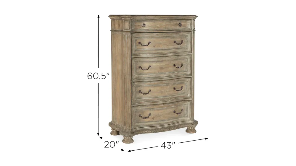 Castella Five Drawer Chest Dimensions