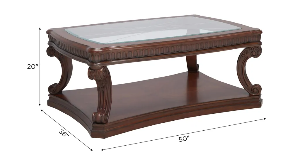 Palazzo Cocktail Table w/ Casters Dimensions