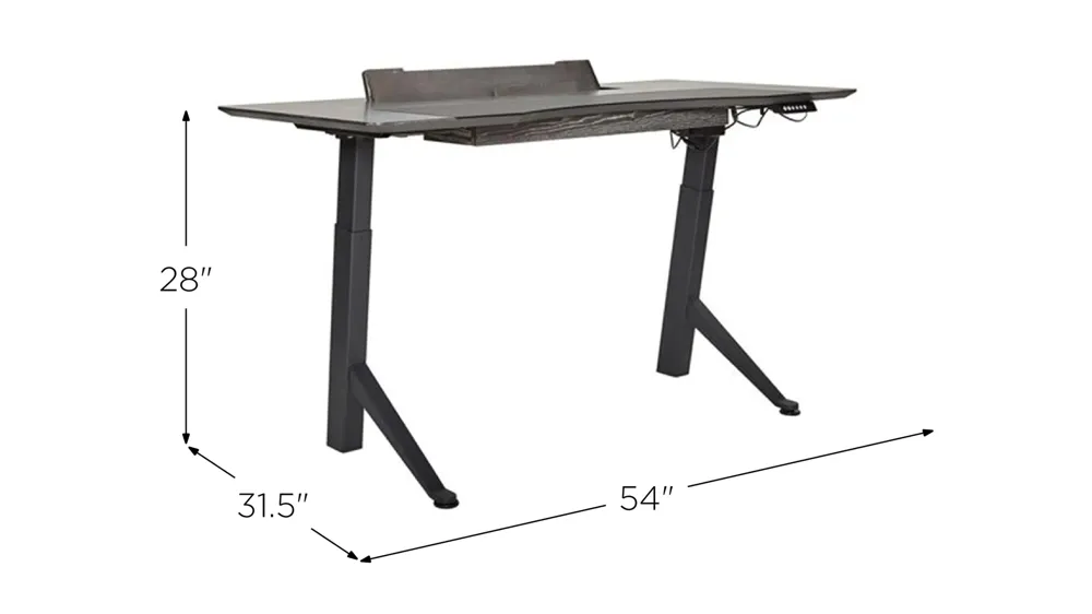 Enzah 54" Sit/Stand Desk Dimensions