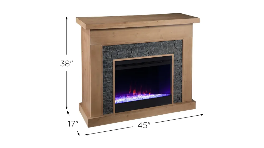 Barbe Electric Color Change Fireplace Dimensions